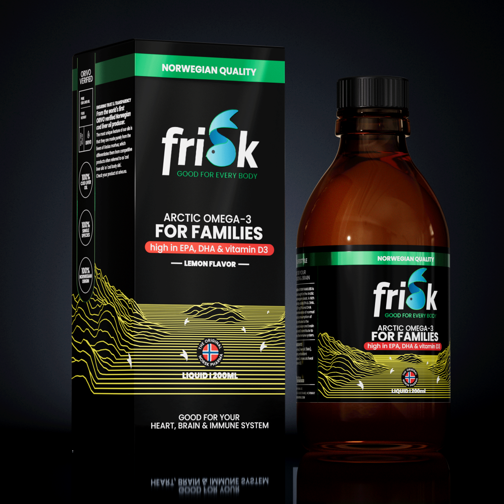 Frisk Omega 3 for families lemon 200 Milliliter