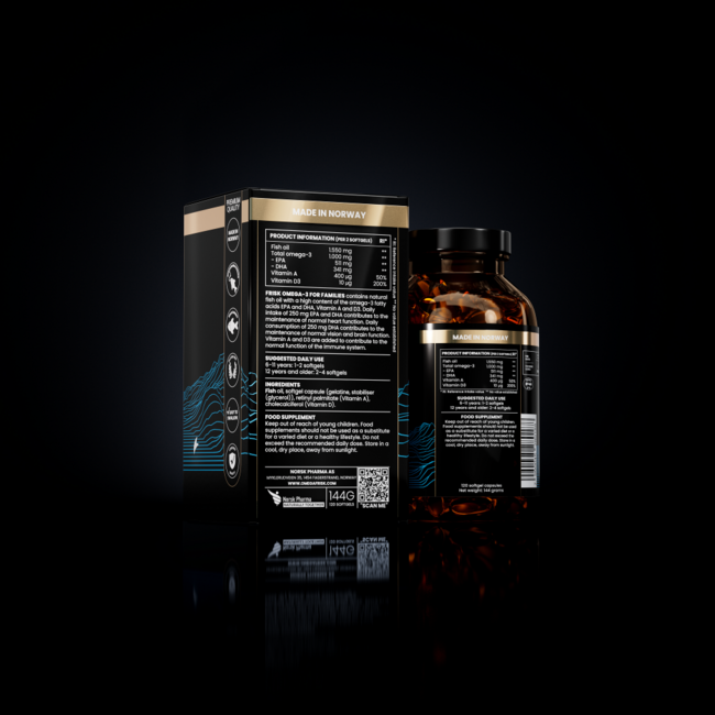 Omega 3 pour familles 120 capsules molles