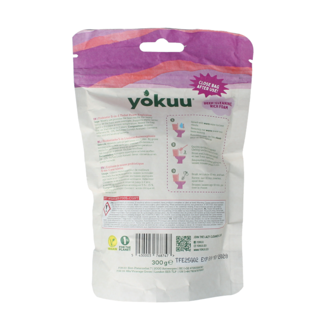 Mousse de toilette probiotique 5 en 1 300 grammes