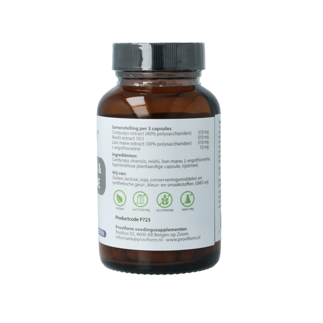 Champignons + L-ergothionéine 60 Gélules végétariennes