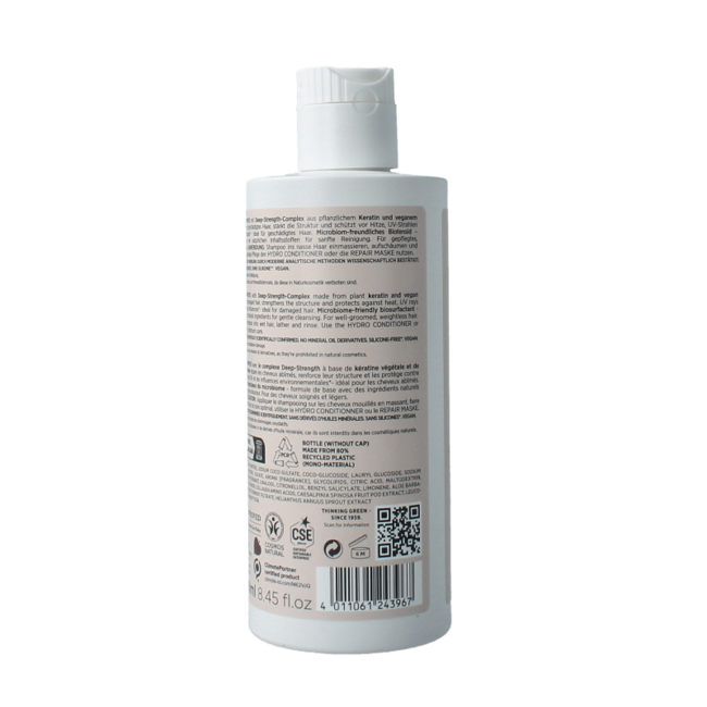Champú reparador para el cuidado del cabello 250 mililitros