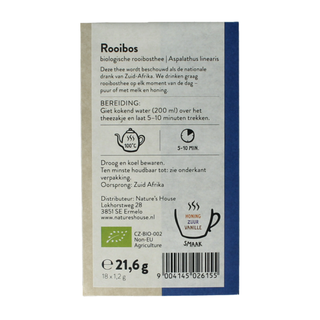 Organic rooibos tea 18 Pieces