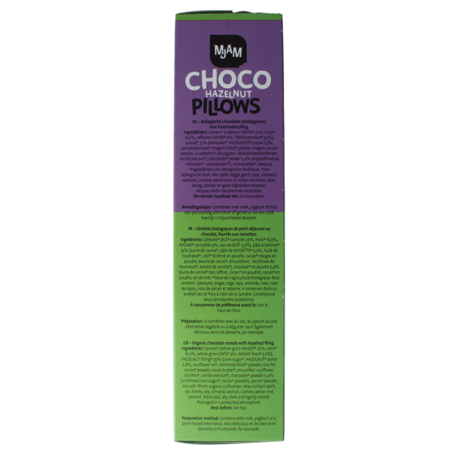 Almohaditas de chocolate y avellana bio 300 Gramos