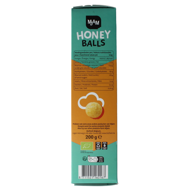 Organic honey balls 200 Gram