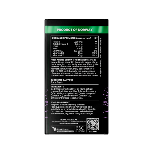 Omega 3 dla seniorów 80 kapsułek softgel