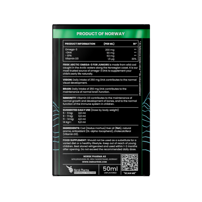 Omega 3 para juniors limón 50 mililitros