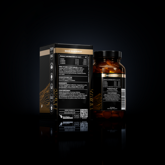 Frisk Vitamin D3 Daily for Families - 120 Tablets