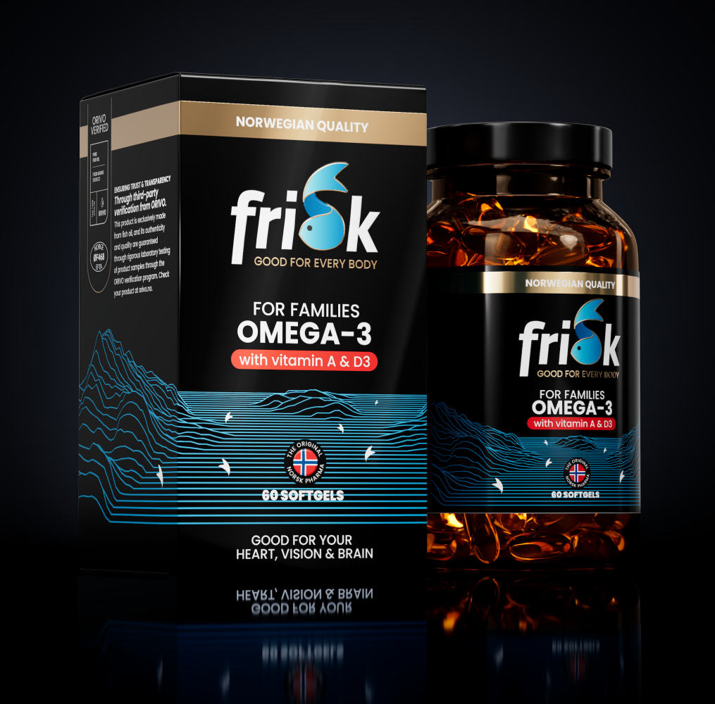Frisk Omega 3 for families 60 Softgels