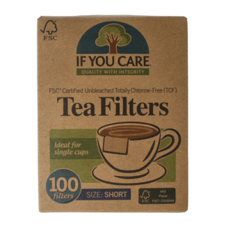 If You Care Filtros de té cortos 100 Unidades