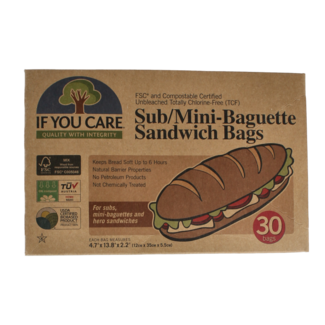 If You Care Sacchetti per mini baguette e sandwich 30 Pezzi