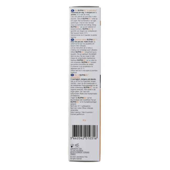 Gel nettoyant pour paupières 30 grammes