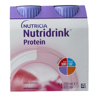 Nutridrink Protein Erdbeere 200 ml 4 Stück