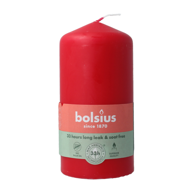 Candela a Colonna 120-58 Rosso Delicato 1 Pezzo