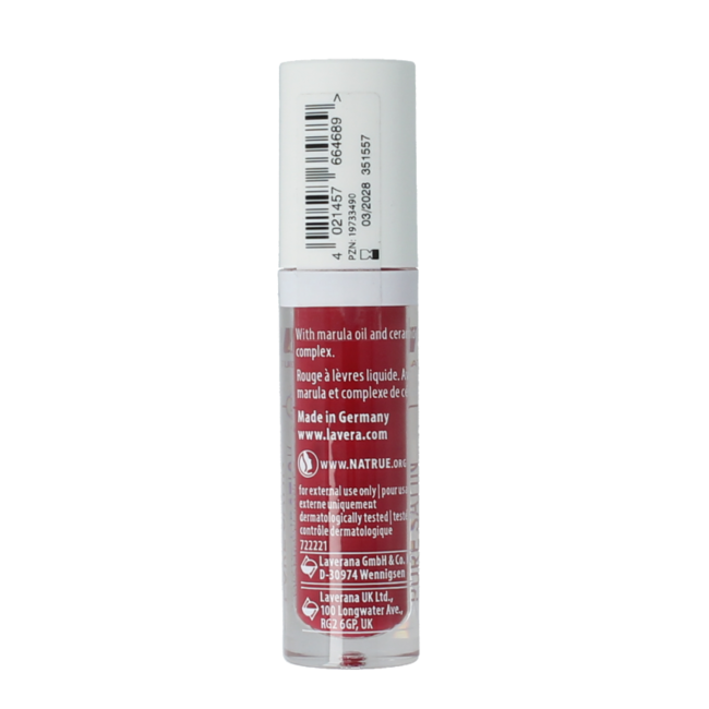 Lipstick liquid poppy red 01 organic 1 Piece
