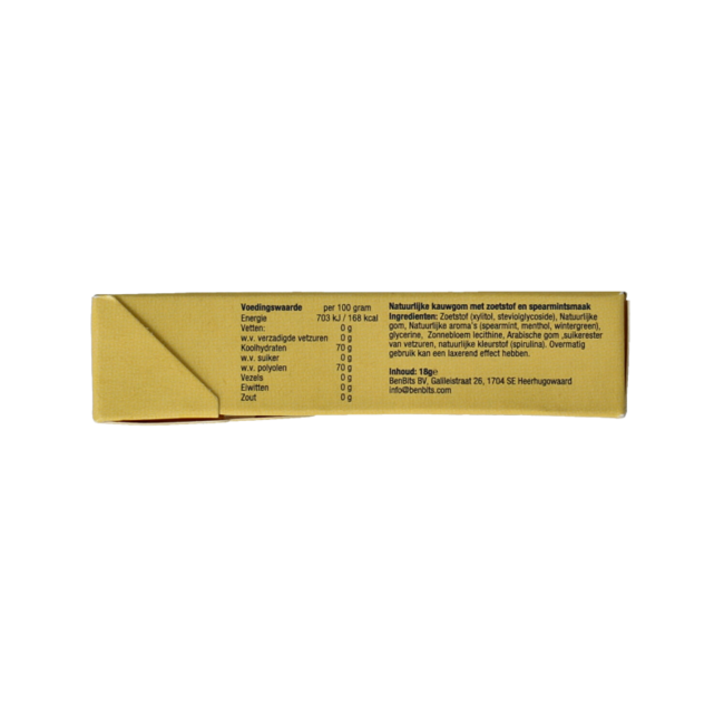 Chicle de menta verde 18 gramos