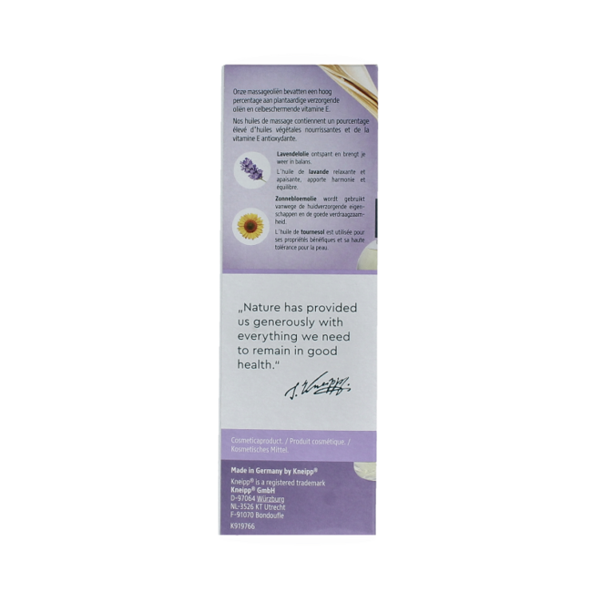 Massage oil relaxing lavender 100 Millilitres