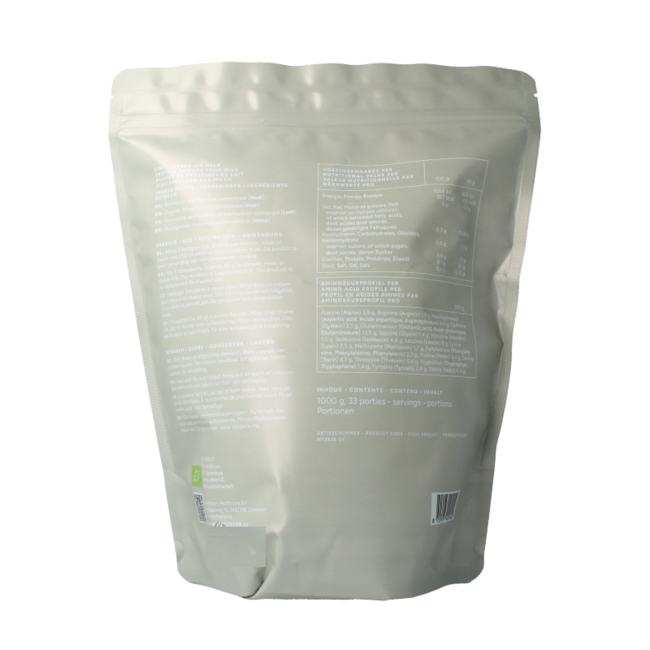 Proteína de suero de leche en polvo 80% natural ecológica 1 kg