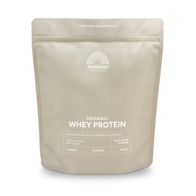 Organic Whey Protein Powder 80% Natural 1kg