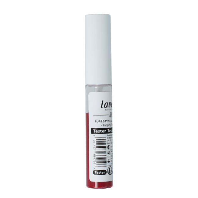 Liquid lipstick poppy red 01 organic tester 1 Tester
