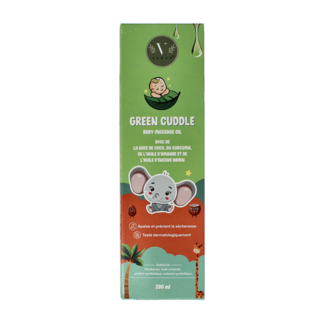 Aceite de masaje para bebés Green Cuddle 200 mililitros