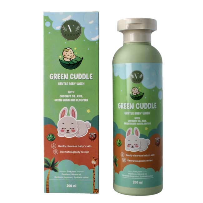 Green Cuddle gel de baño suave para bebés 200 mililitros