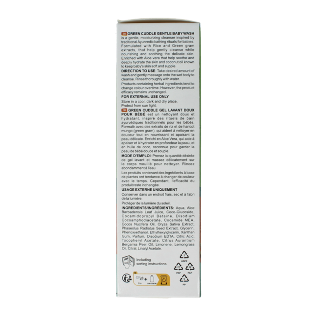 Detergente delicato per bambini Green cuddle 200 Millilitri