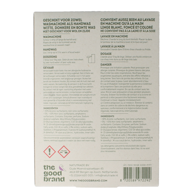 Feuilles de lessive lavande 32 pièces