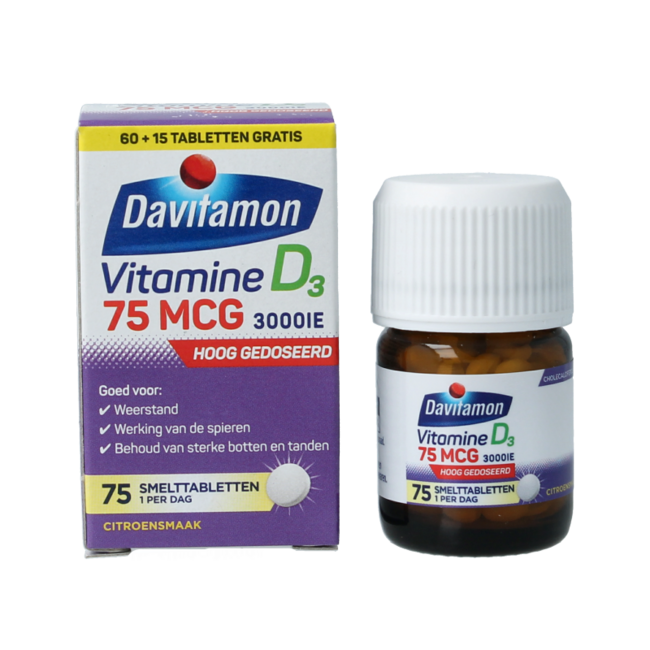 Vitamina D 75 mcg 75 comprimidos bucodispersables