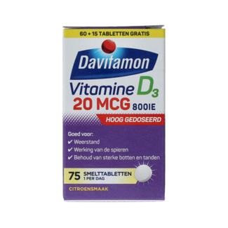 Davitamon Vitamine D 20mg 75 Smelttabletten