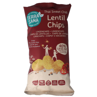 TerraSana Chips de lentilles sweet chili bio 75 Grammes