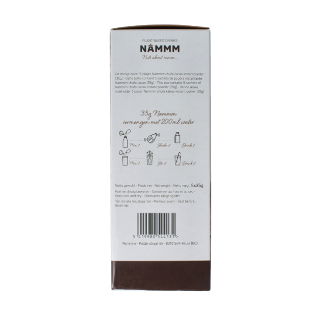 Nammm Chufa drink cacao 5 Sachets