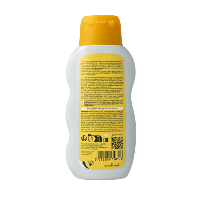 Lait corporel pour bébé au calendula 200 Millilitres