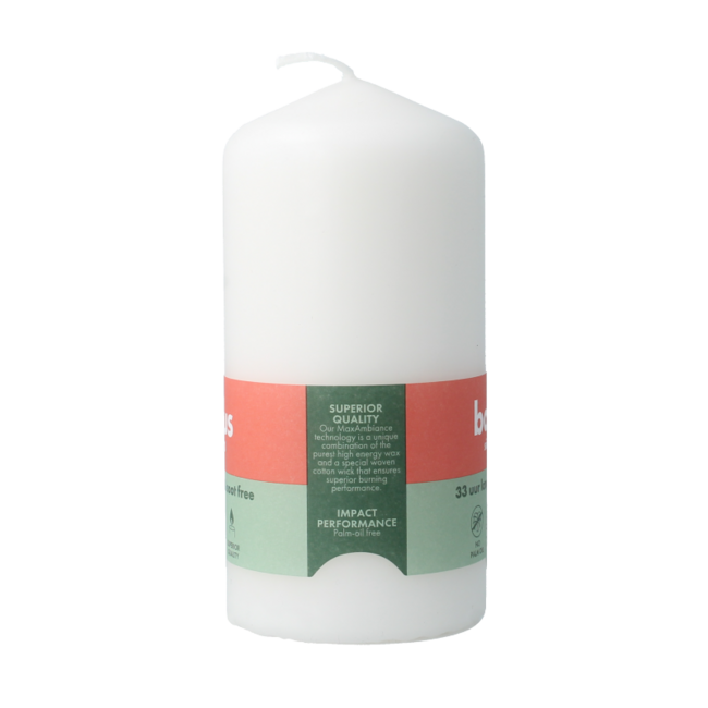 Vela cilíndrica 120-58 blanco nublado 1 unidad