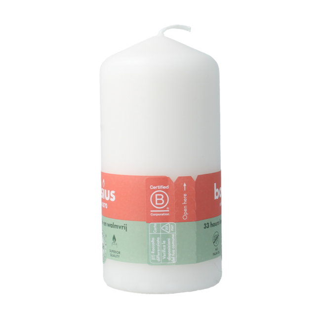 Vela cilíndrica 120-58 blanco nublado 1 unidad