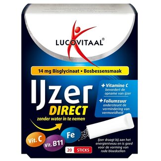 Lucovitaal Lucovitaal IJzer bisglycinaat bosbes 20 Sachets