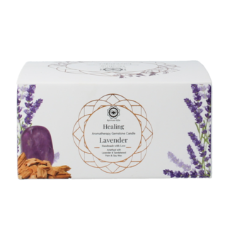 Bolsius Edelstein-Kerze Heilung Lavendel 70 Gramm