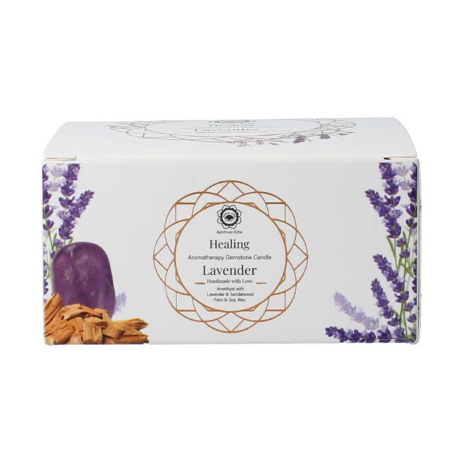 Bougie aux pierres précieuses Healing Lavender 70 g
