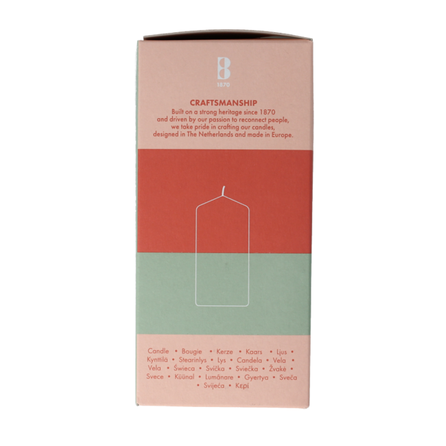 Vela de bloque 120/58 blanco plateado 1 unidad