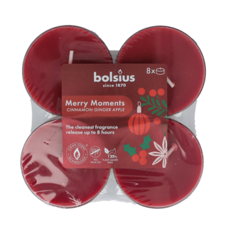 Bolsius Maxlicht merry moments canela jengibre 8 unidades