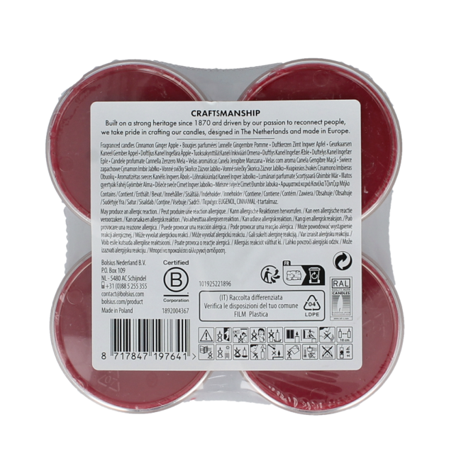 Maxlicht merry moments canela jengibre 8 unidades