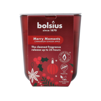 Bolsius Scented glass 80/73 true glow merry moments 1 Piece