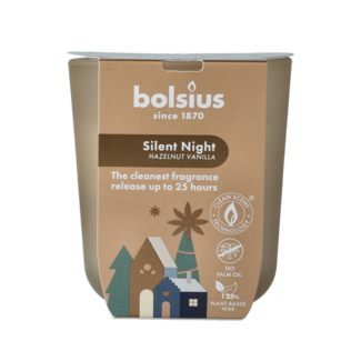 Bolsius Vela aromática en vaso Silent Night avellana y vainilla 1 unidad