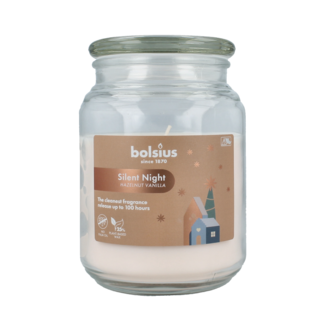 Bolsius Scented glass with lid silent night hazelnut vanilla 1 Piece