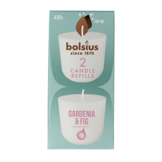 Bolsius Clean light gardenia & fig refill 2 pieces
