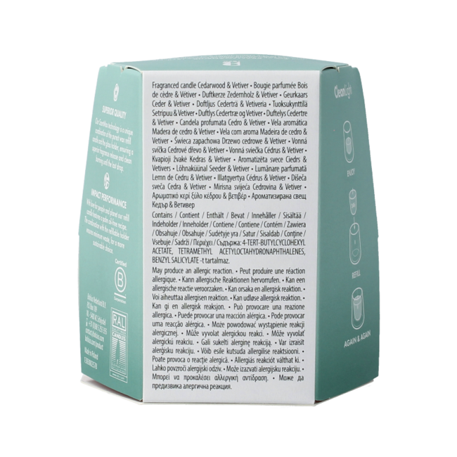 Kit de démarrage Clean light bois de cèdre & vétiver 1 pièce