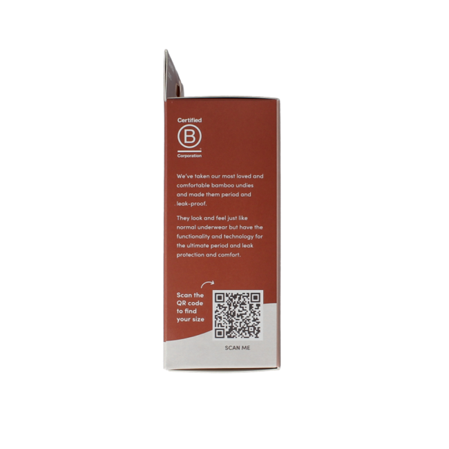 Boody Period Underwear bikini briefs black light XL 1 piece