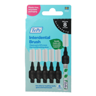 TePe Interdental brushes original black 1.5mm size 8 6 pieces