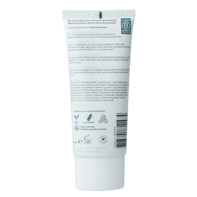 Drs Leenarts Day Cream dry/very dry skin SPF30 50 Millilitres