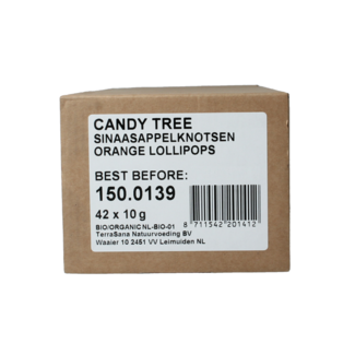 Candy Tree Recarga de piruletas de naranja bio 42 unidades