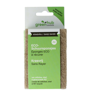 Greenhub Eco non-scratch scouring sponges, pack of 2
